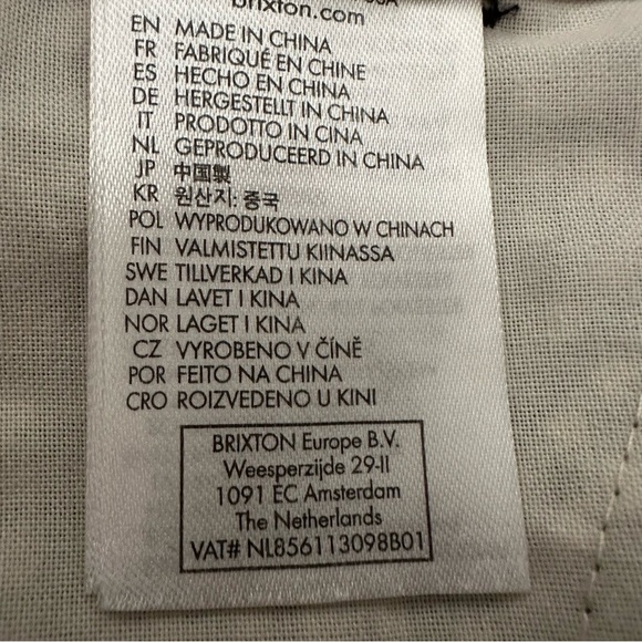 BRIXTON Victory Washed Navy Gingham Trouser Pants High Waisted Straight Leg 30 - Picture 11 of 16